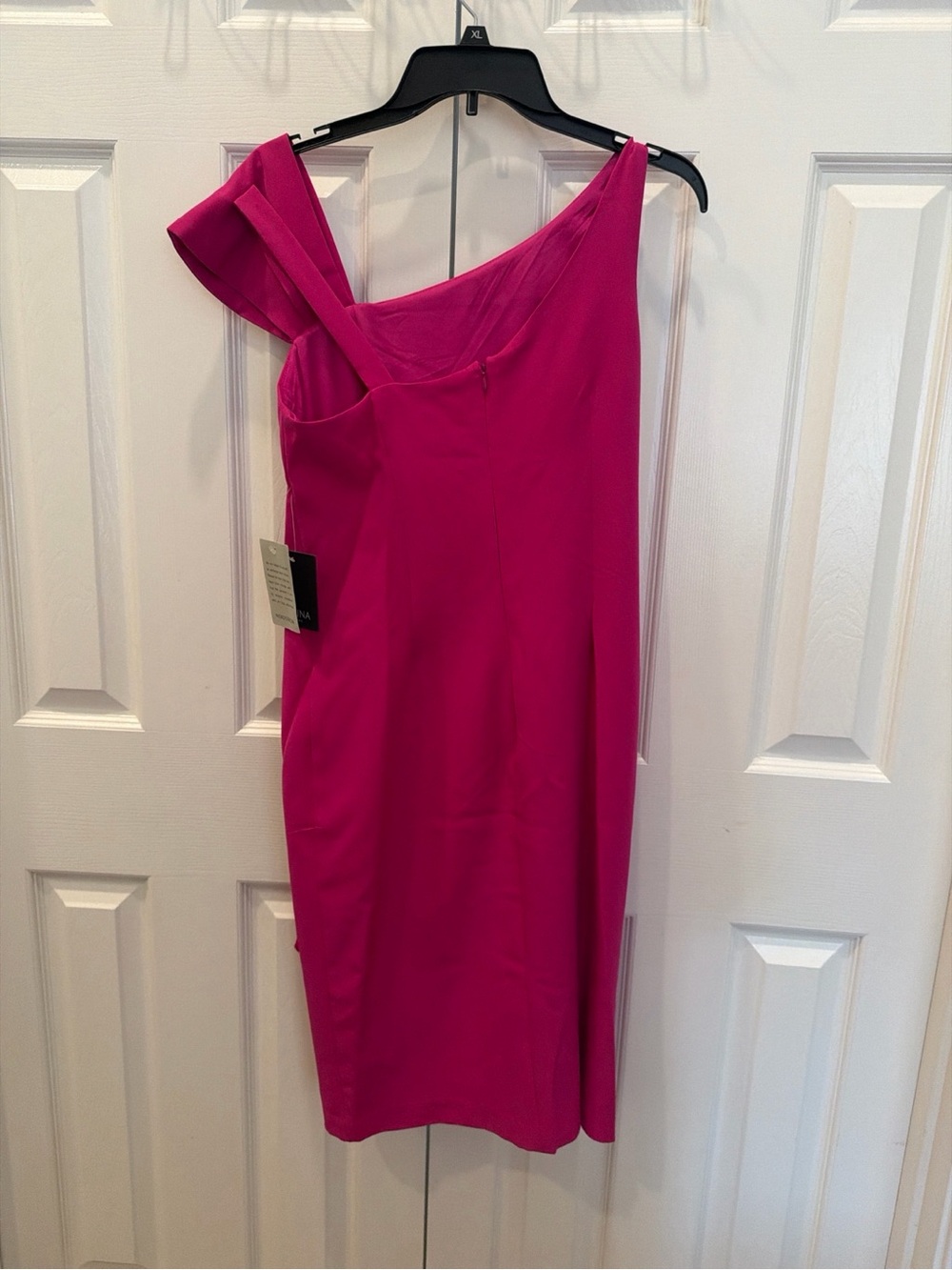 Rachel Riley Fuchsia One-Shoulder Ruffle Midi Dress - Picture 4 of 5
